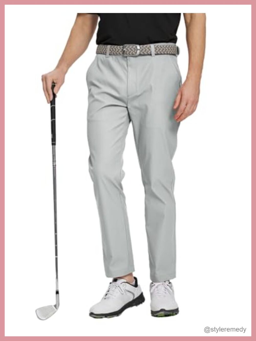 Men's Golf Pants Quick Dry Stretch 5 Pockets Water Resistant Casual Dress Pants